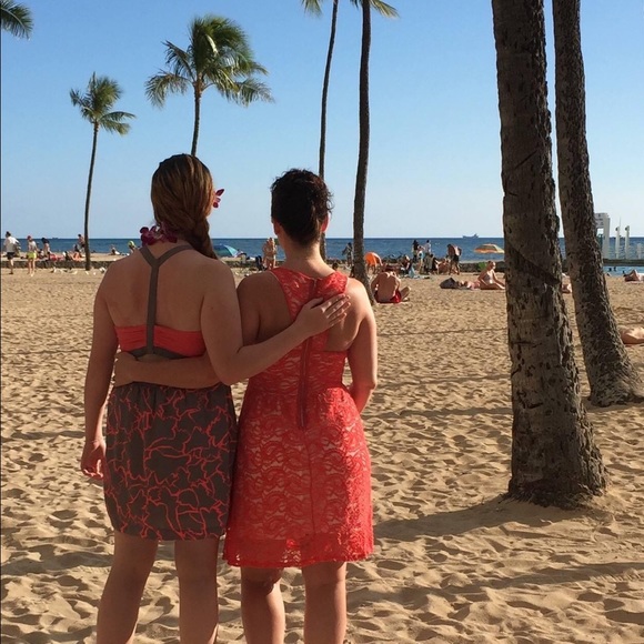 Sexy Hot-Pink & Dark Silver Summer Dress - Picture 7 of 7